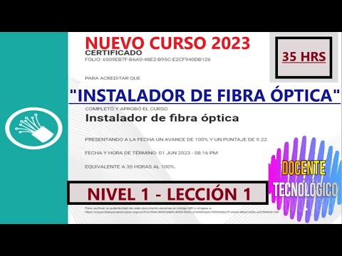 Curso de Instalador de Fibra Óptica: Optimización y Concisión