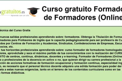 Curso de formador de formadores gratuito: ¡Inscríbete ya!